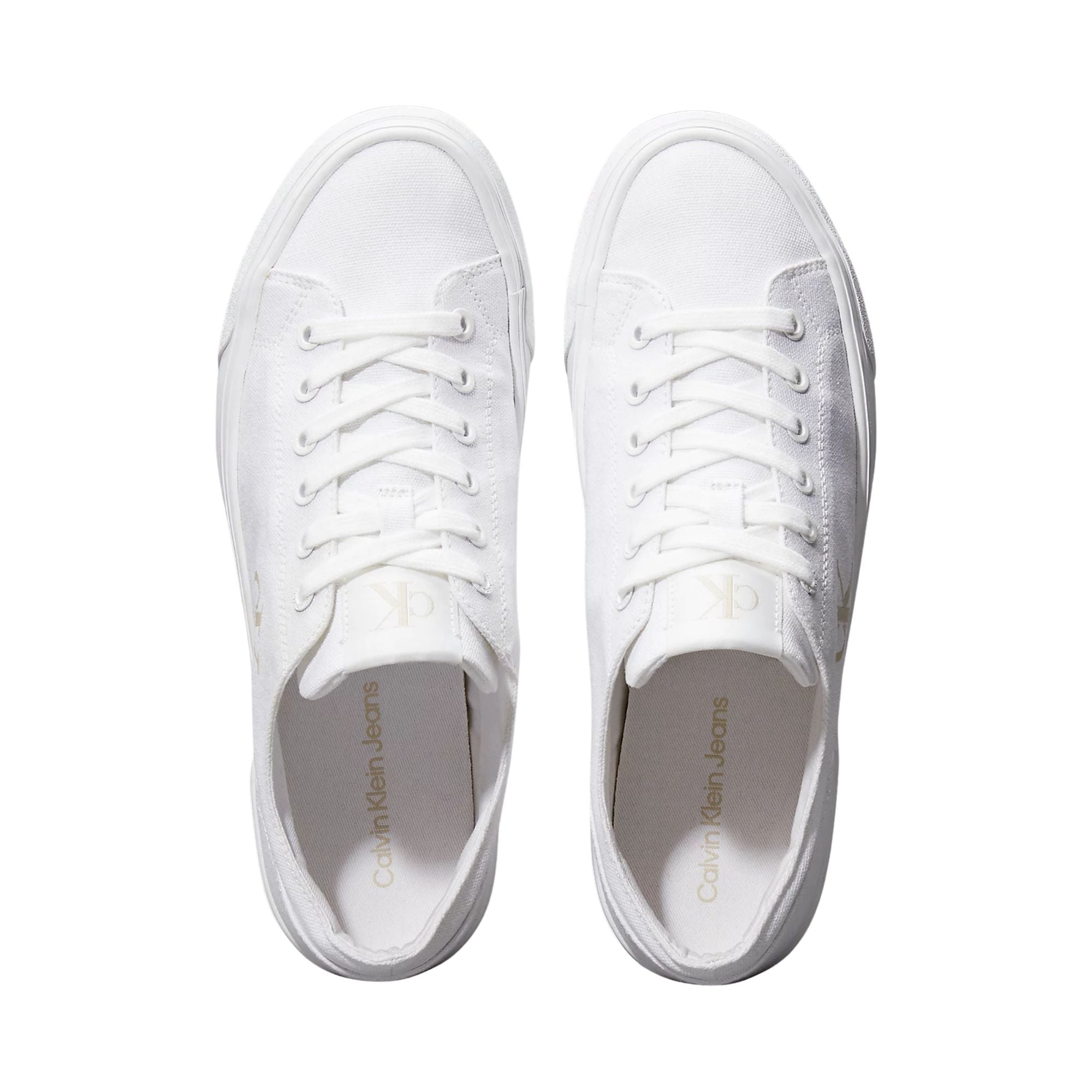 CALVIN KLEIN Sneaker in tela con plateau e logo