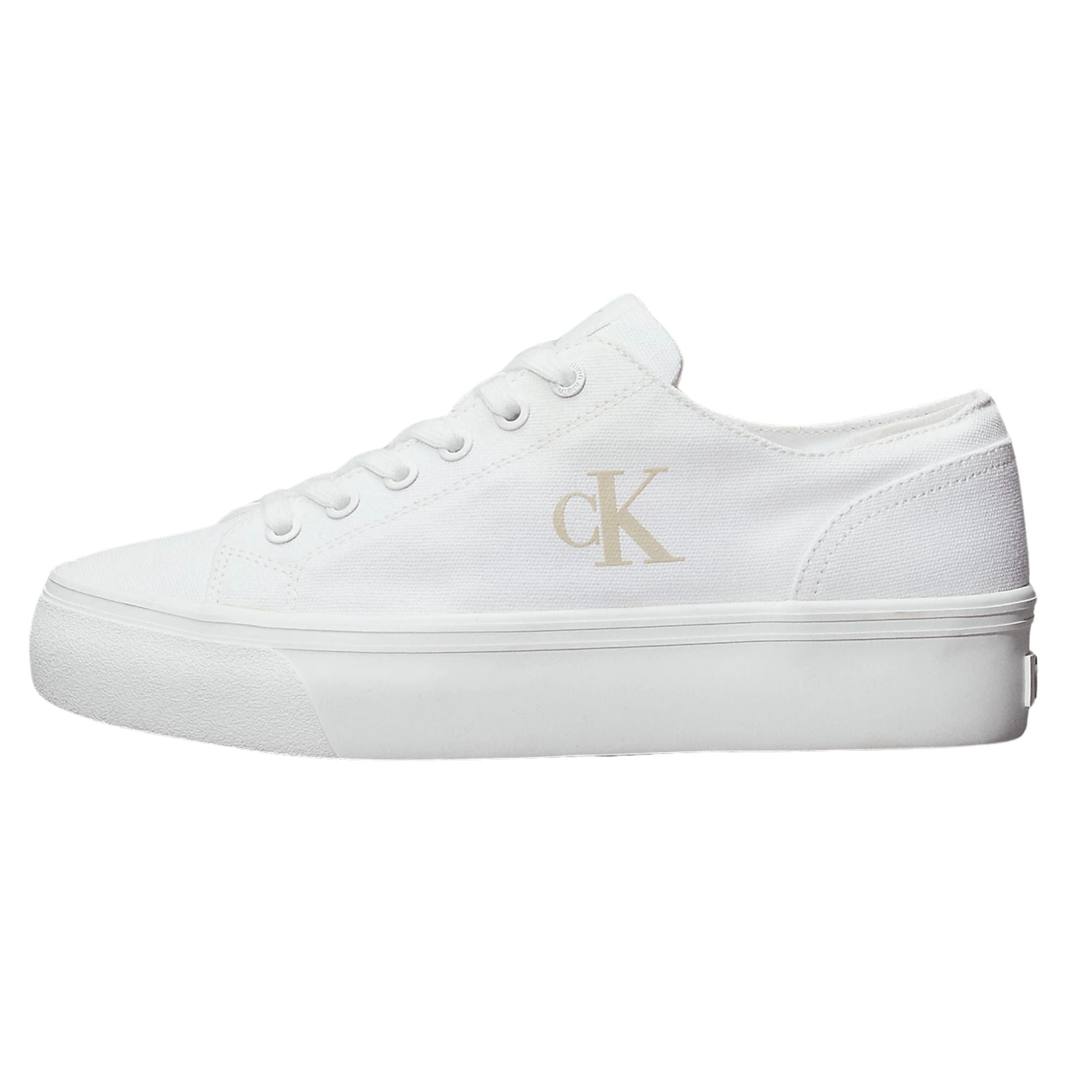 CALVIN KLEIN Sneaker in tela con plateau e logo