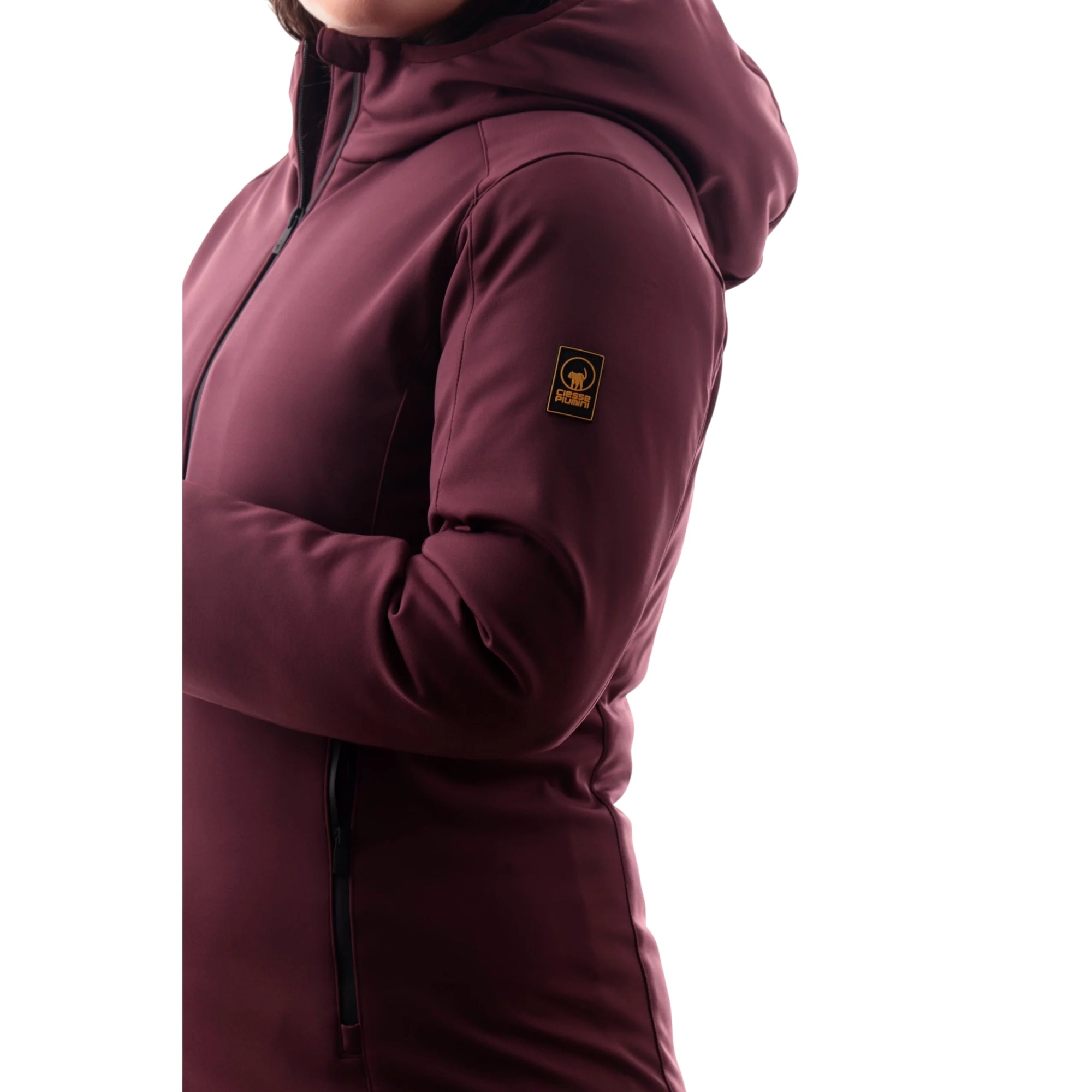 Piumo Donna Ysabel 4.0, lungo, con cappuccio e zip frontale