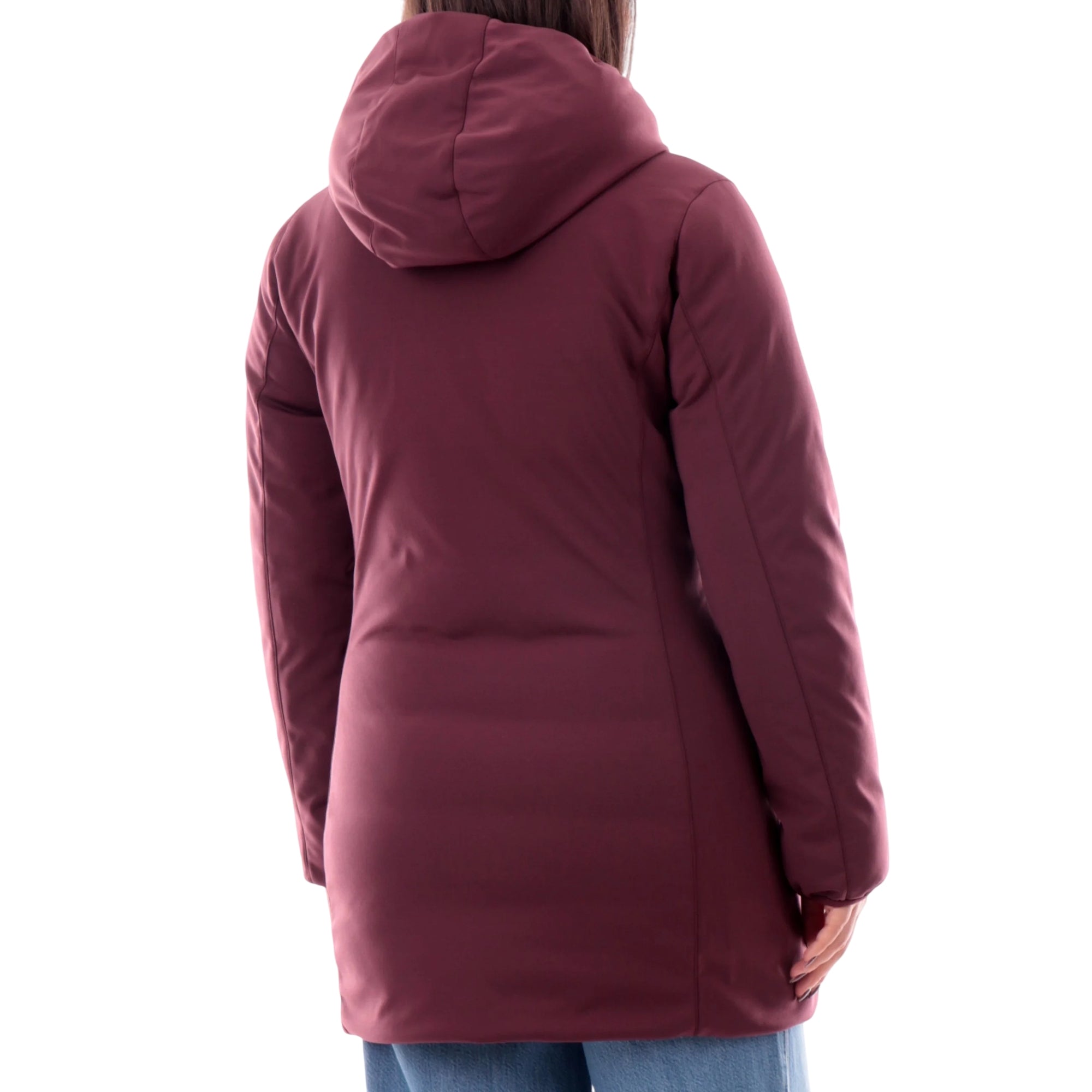 Piumo Donna Ysabel 4.0, lungo, con cappuccio e zip frontale