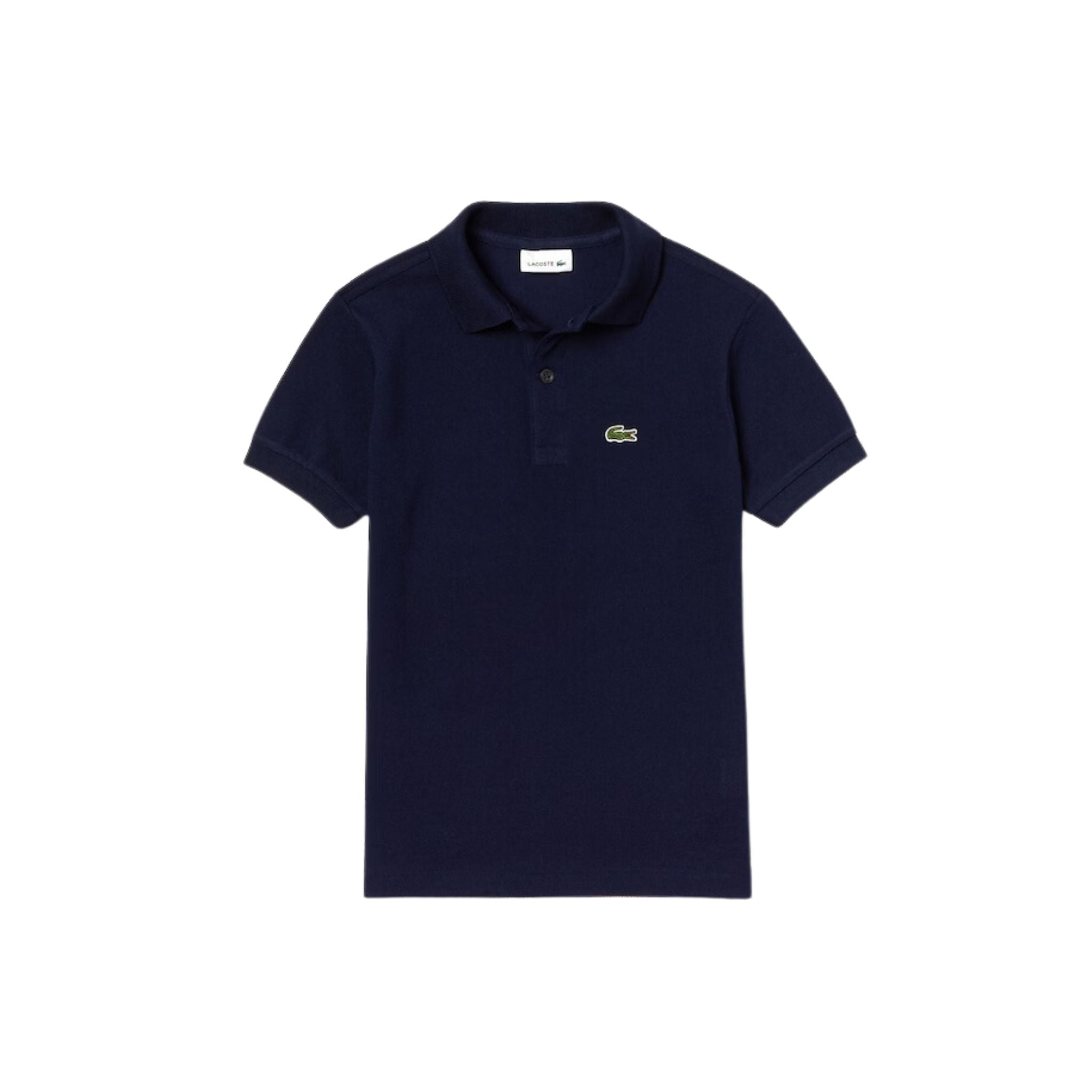 Polo Junior in petit piqué di cotone Blu navy