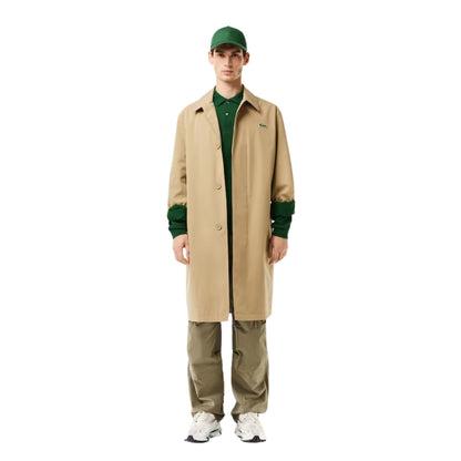 Polo Uomo a maniche lunghe Verde modello intero frontale