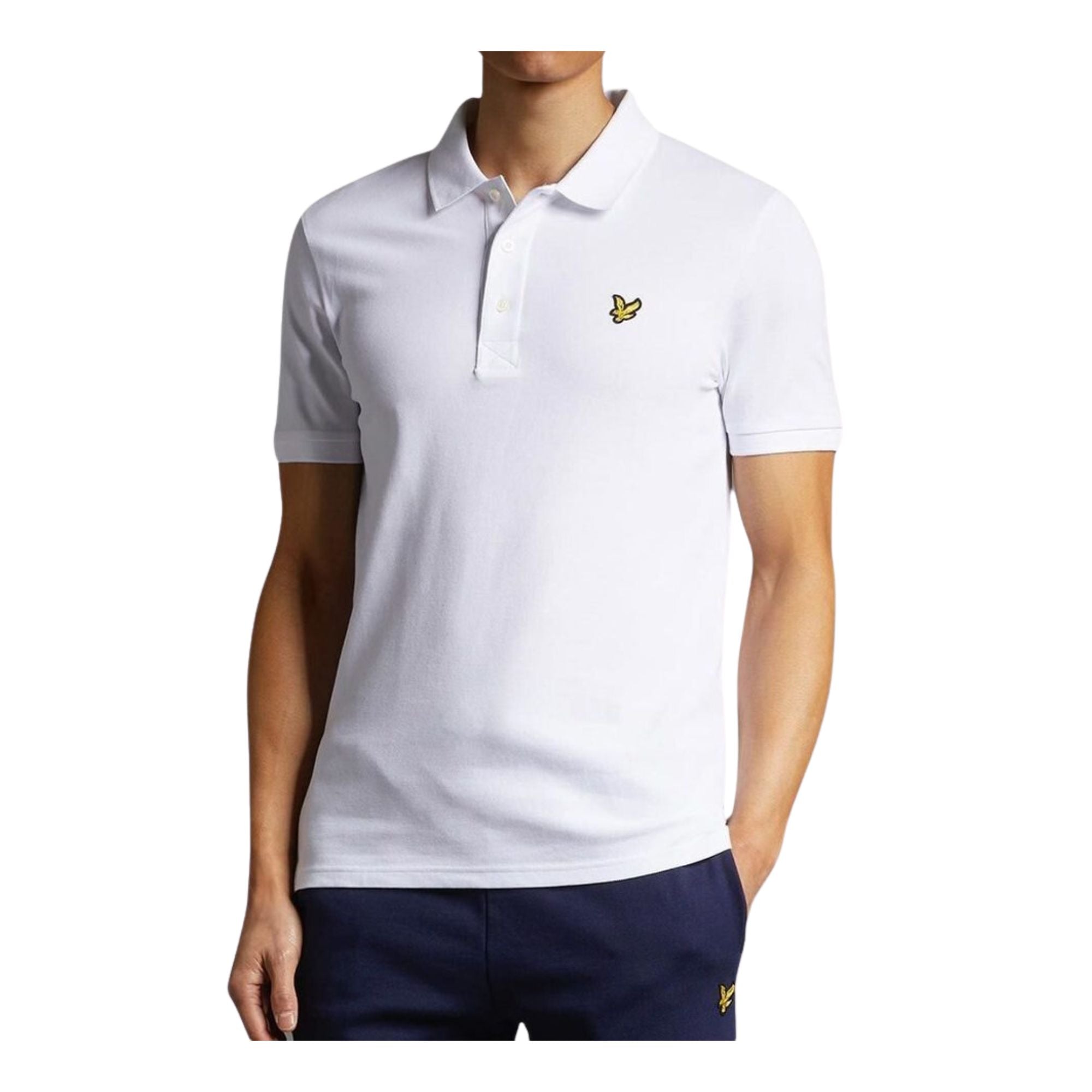 Polo Uomo tinta unita in cotone bianco