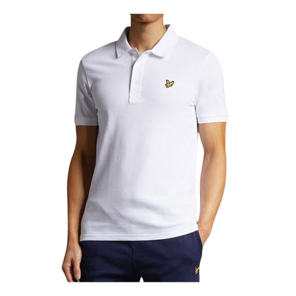 Polo Uomo tinta unita in cotone bianco