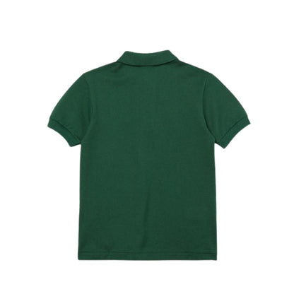 Polo Bambino in cotone con logo Verde retro