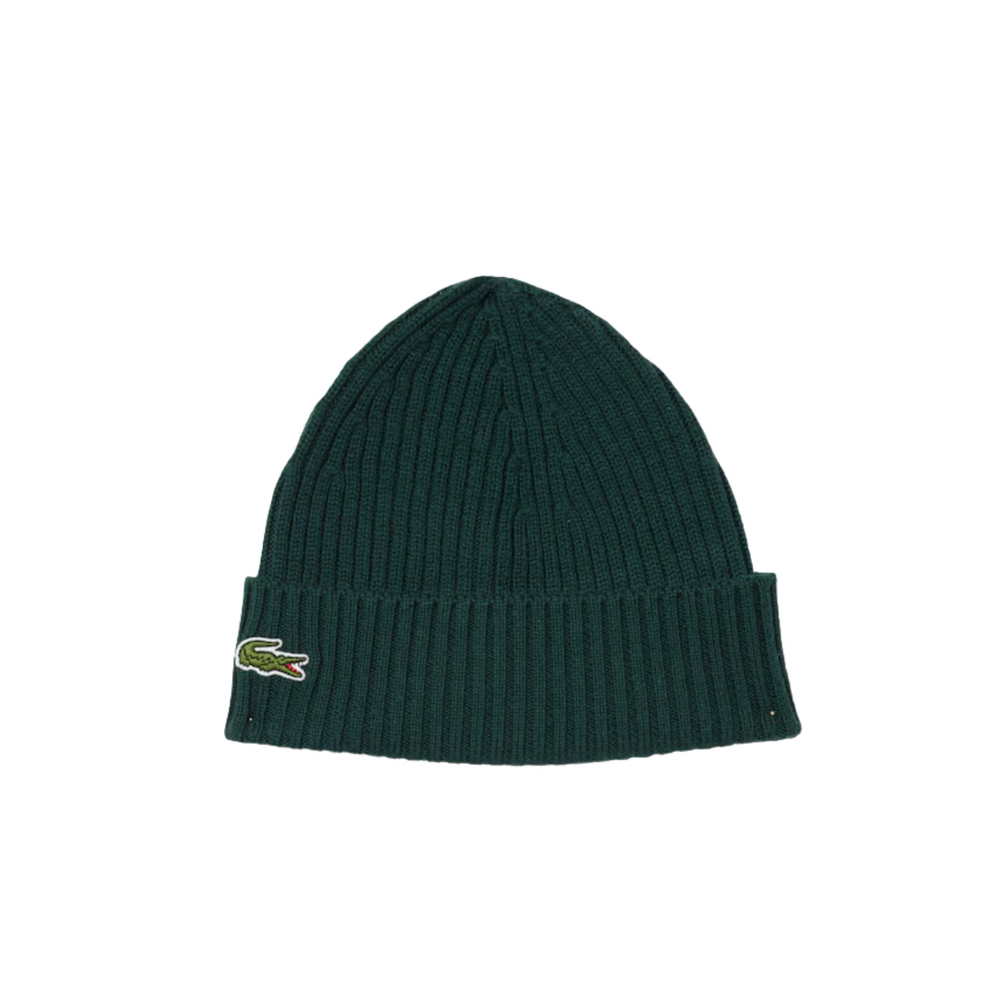 Cappello Uomo in lana a costine Verde