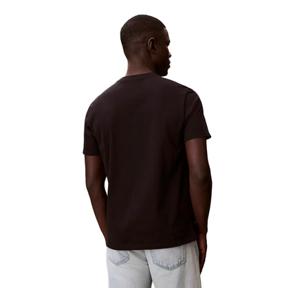 T-shirt marrone 100% cotone con logo sul petto