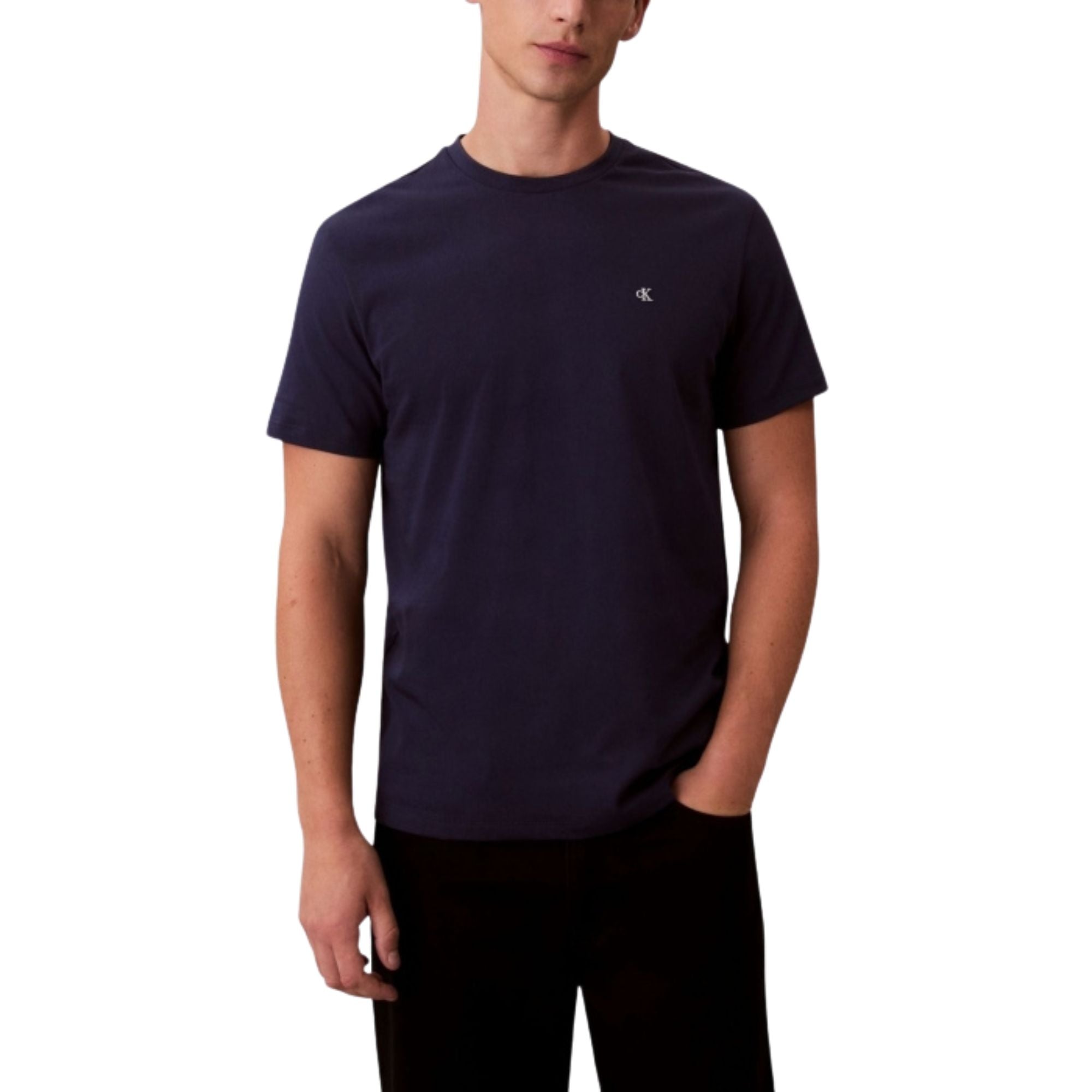 CALVIN KLEIN T-shirt Jeans SS CLASSIC MONOGRAM Cotone Uomo