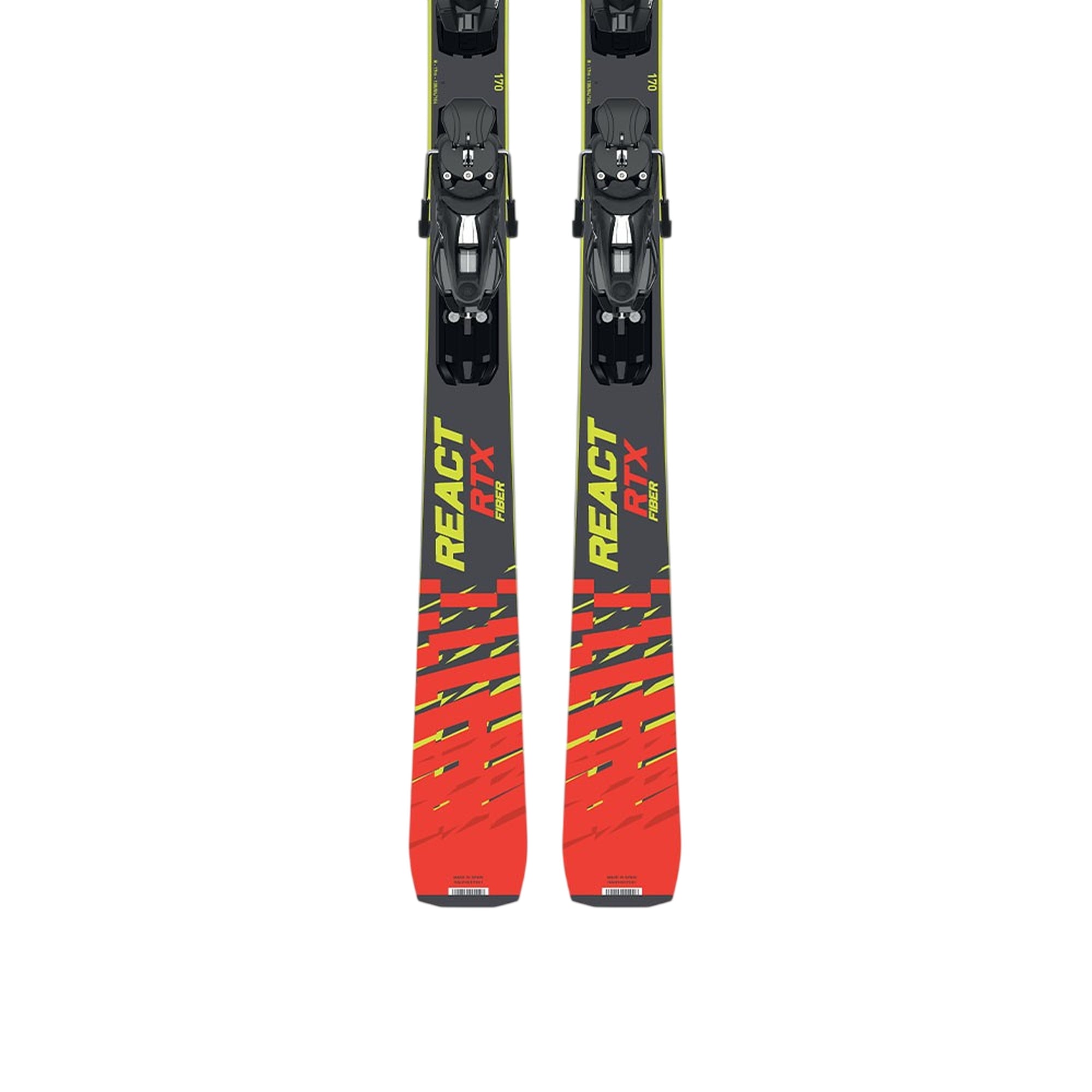 Sci Uomo React Rtx+Xpress10, con rinforzi in fibra di vetro ed anima in pioppo