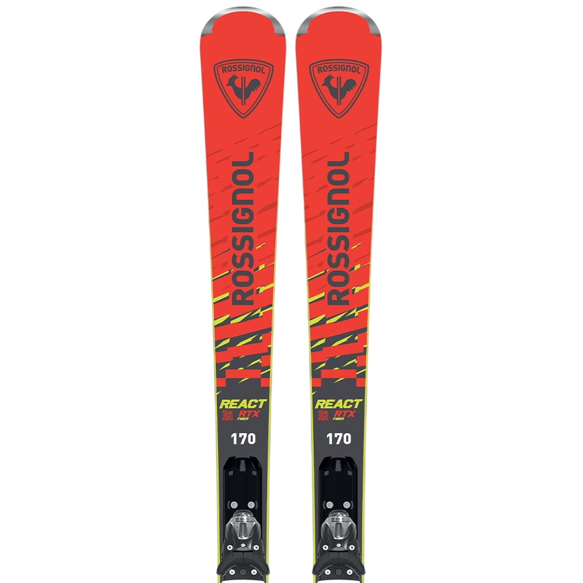 Sci Uomo React Rtx+Xpress10, con rinforzi in fibra di vetro ed anima in pioppo