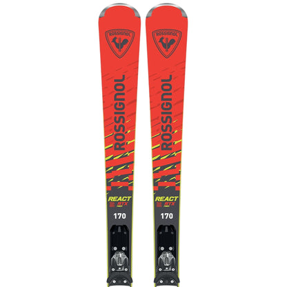 Sci Uomo React Rtx+Xpress10, con rinforzi in fibra di vetro ed anima in pioppo