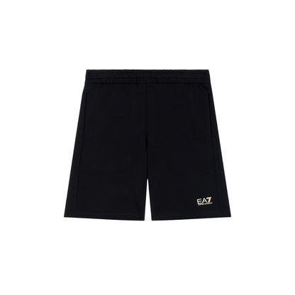 Bermuda Uomo Nero/Oro, con coulisse e fit slim
