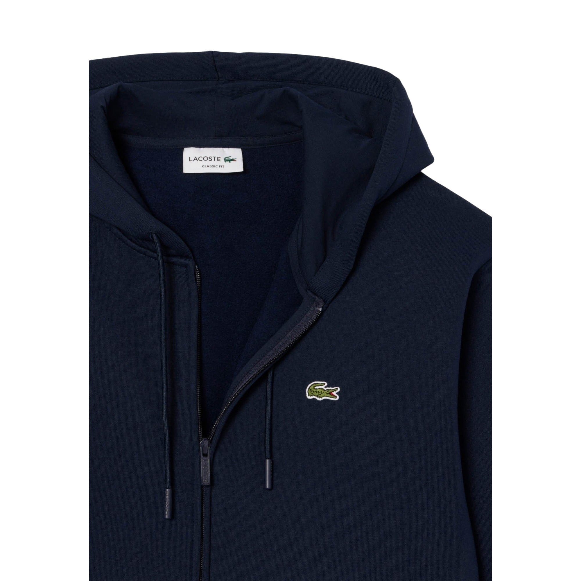 Felpa Uomo Navy in cotone spazzolato, con cappuccio
