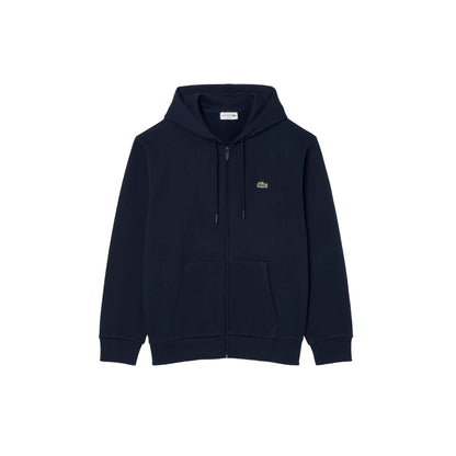 Felpa Uomo Navy in cotone spazzolato, con cappuccio