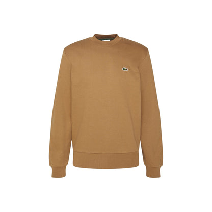 Felpa Uomo Beige tinta unita, in cotone spazzolato