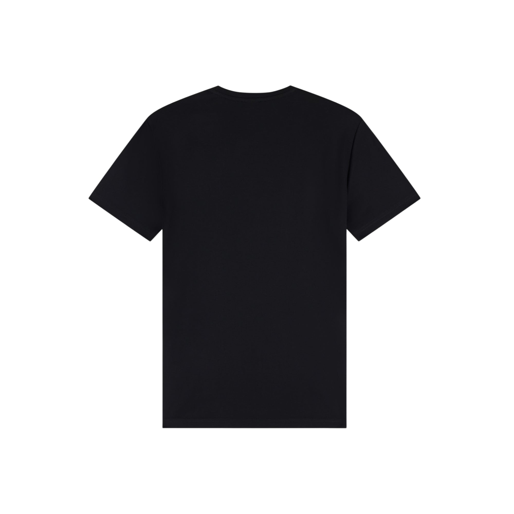 T-shirt Uomo aderente Nera, girocollo, con scudetto logo