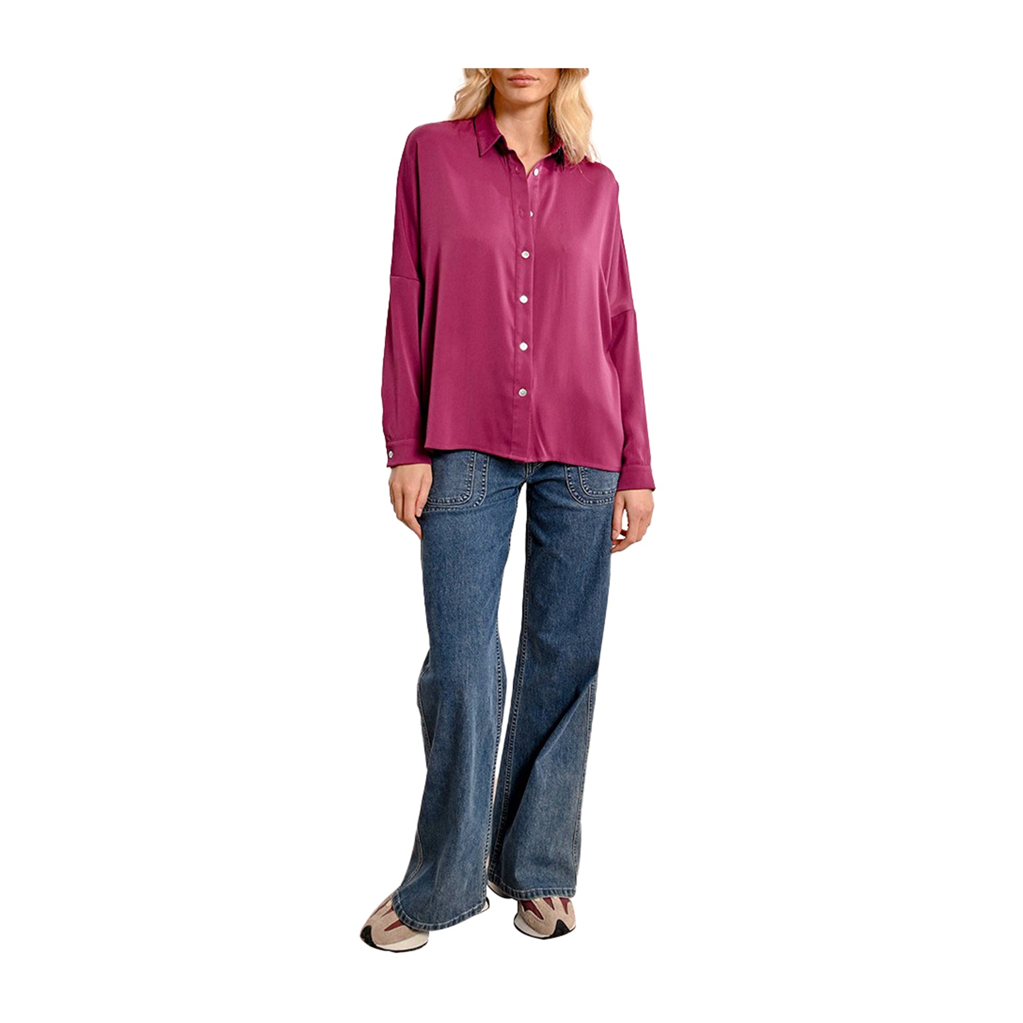 Camicia Donna Fucsia Molly Bracken Oversize Fit