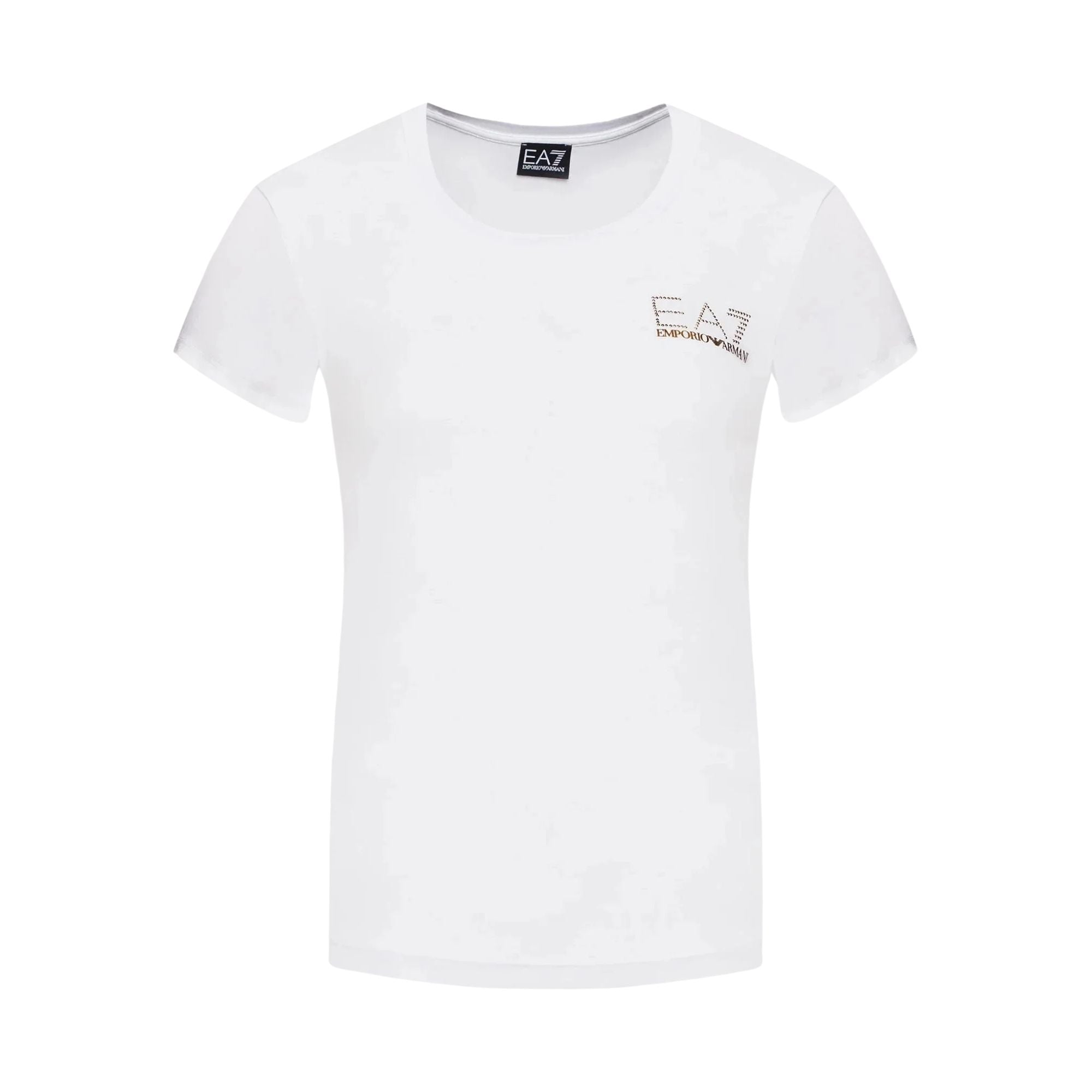 T-shirt Donna Bianco con borchiette