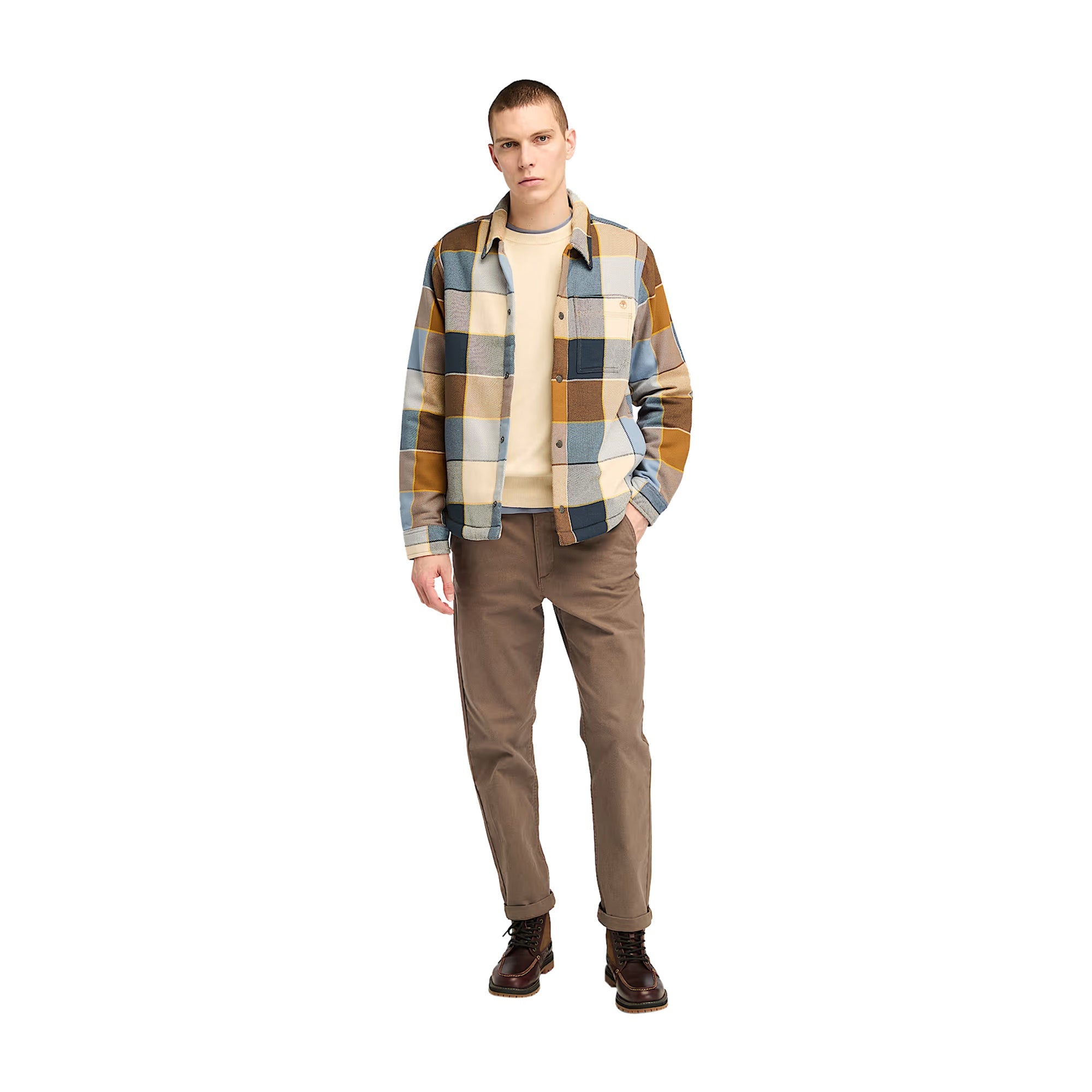 Maglione Uomo Williams River beige modello intero frontale