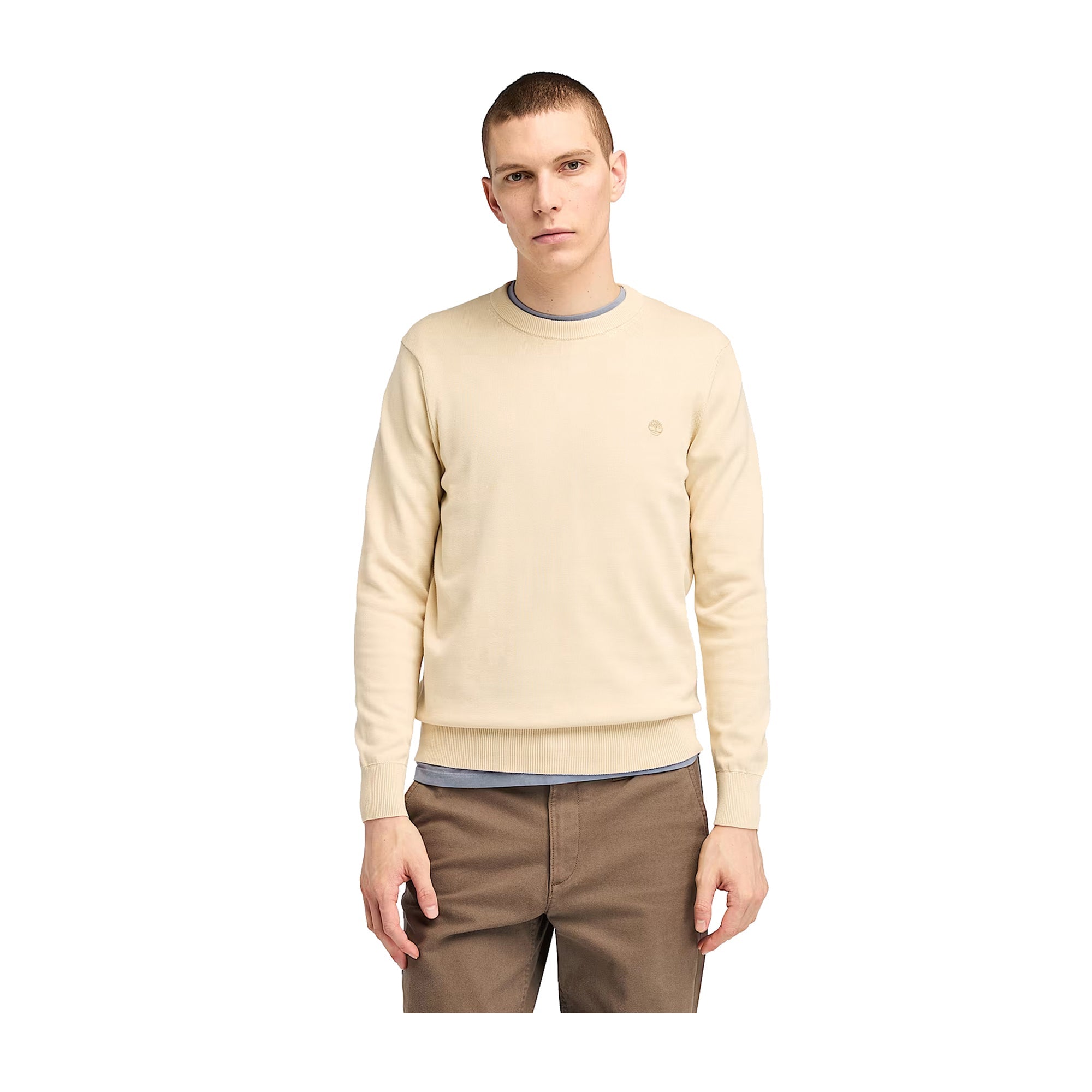 Maglione Uomo Williams River beige modello frontale
