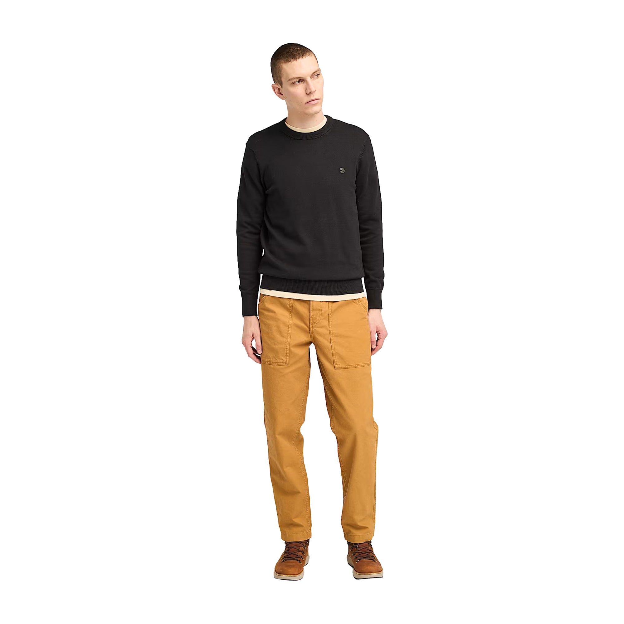  Maglione Uomo Williams River Nero modello intero frontale