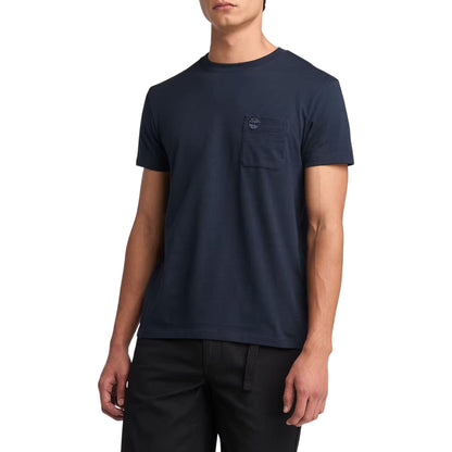 T-shirt Uomo con taschino Dunstan River Blu