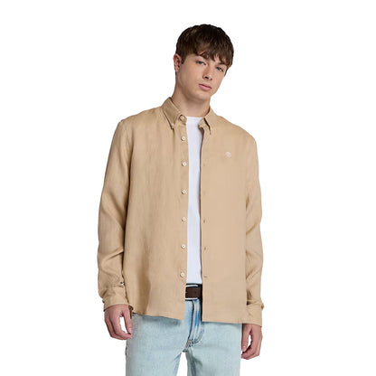 Camicia Uomo in Lino Mill Brook Beige