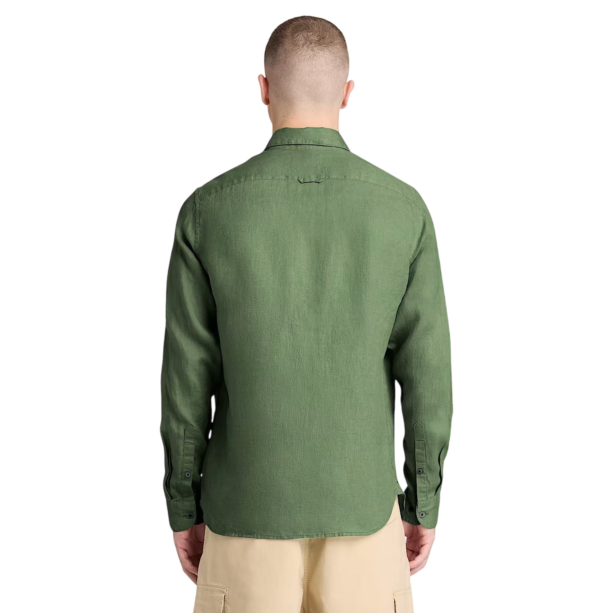 Camicia Uomo in lino Mill Brook Verde