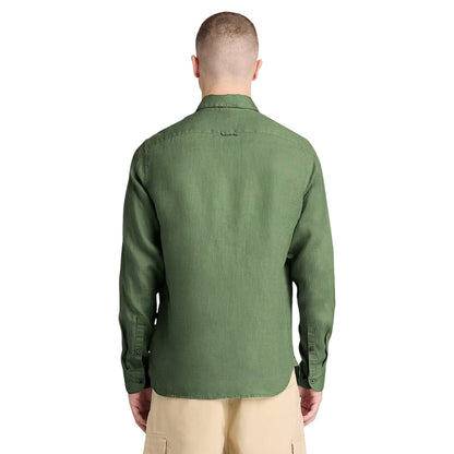 Camicia Uomo in lino Mill Brook Verde
