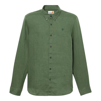 Camicia Uomo in lino Mill Brook Verde