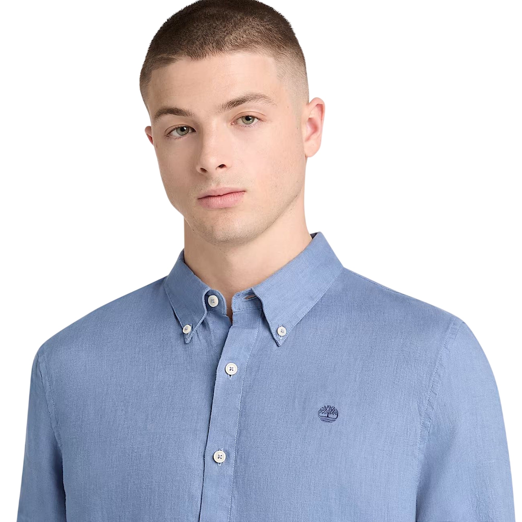 Camicia Uomo in lino Mill Brook Blu