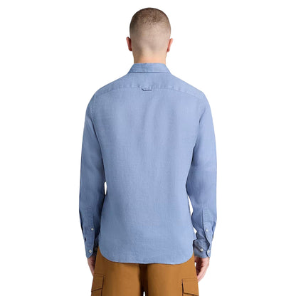 Camicia Uomo in lino Mill Brook Blu