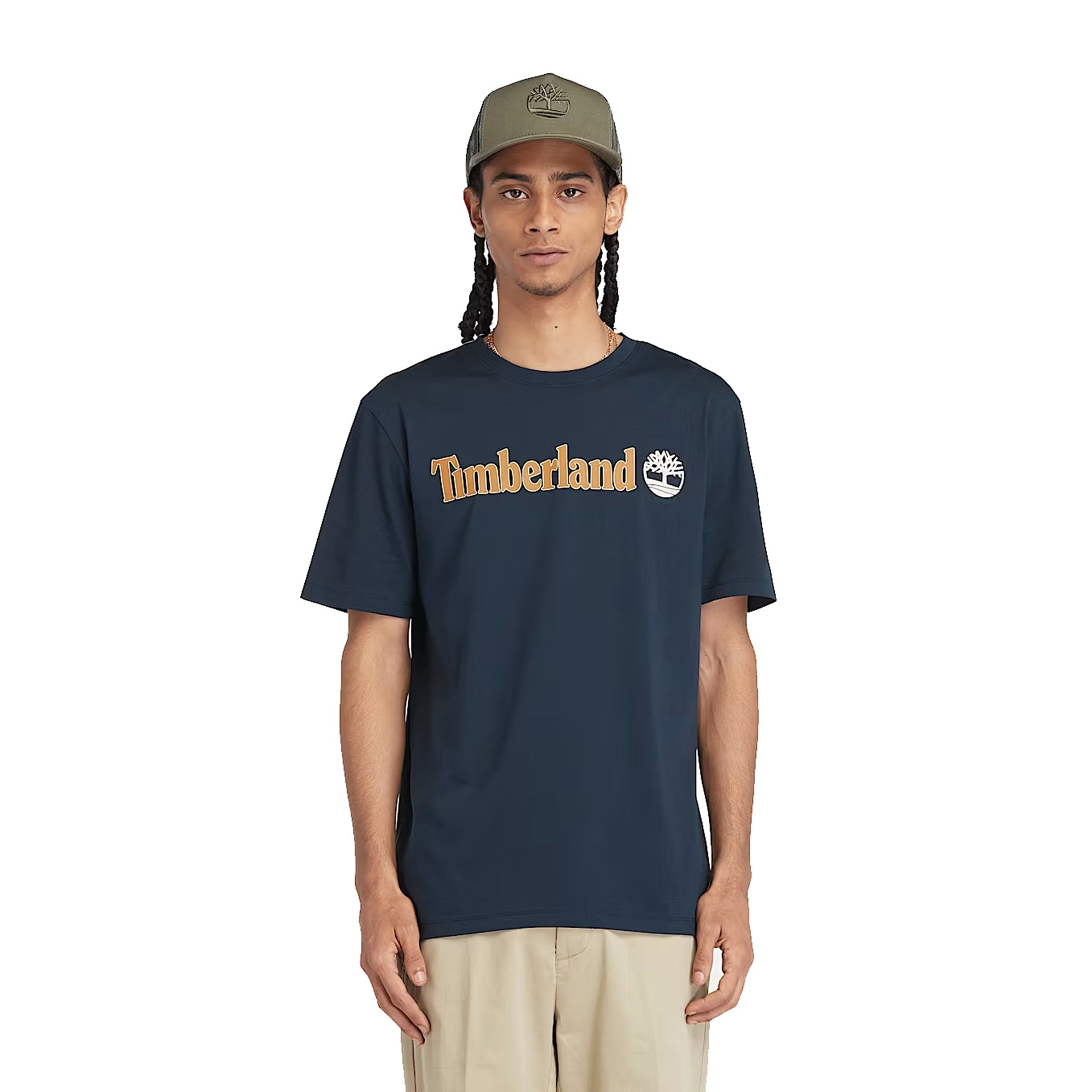 T-shirt Uomo Con Logo Lineare Kennebec River Blu scuro