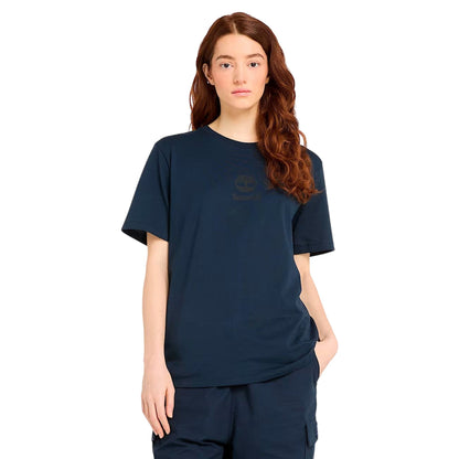 T-shirt Unisex Blu scuro con logo Stack