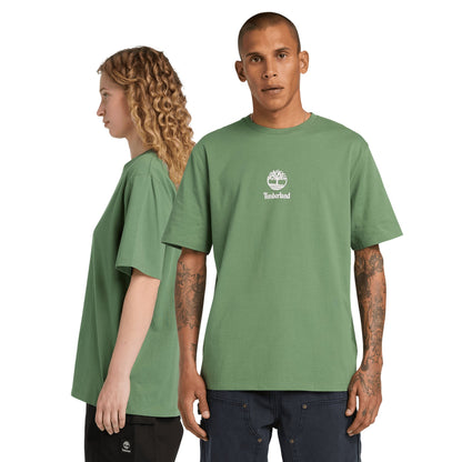 T-shirt Unisex Verde con logo Stack