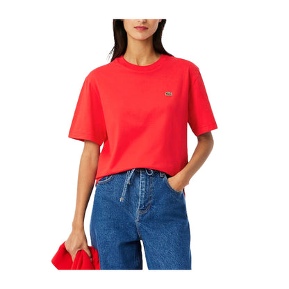 T-shirt Donna in cotone relaxed Rosso