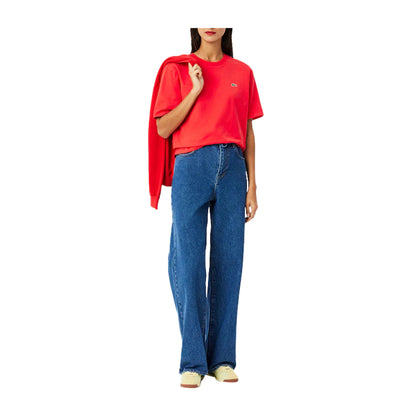 T-shirt Donna in cotone relaxed Rosso