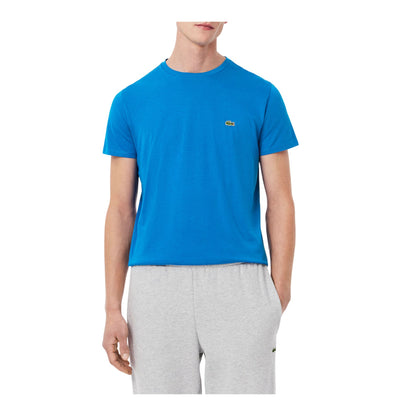 T-shirt Uomo in cotone elasticizzato Pima Azzurro, dal fit regolare