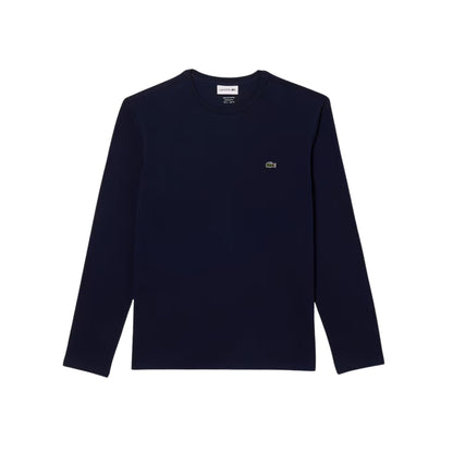 T-shirt Uomo a girocollo, in cotone fine con logo applicato