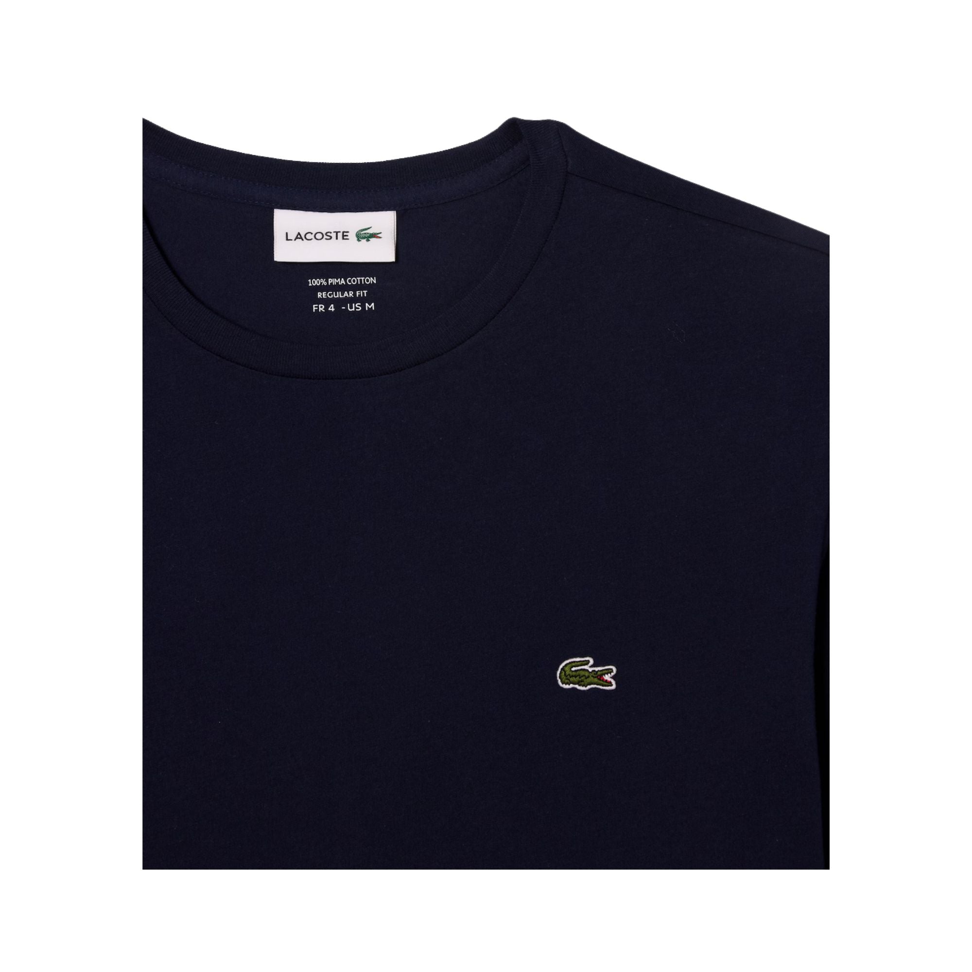 T-shirt Uomo a girocollo, in cotone fine con logo applicato