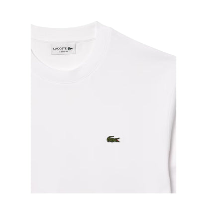 T-shirt Uomo Classic fit tinta unita bianca dettaglio