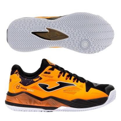 Scarpa Uomo Spin 2508 Arancione, da Padel, con tomaia in mesh