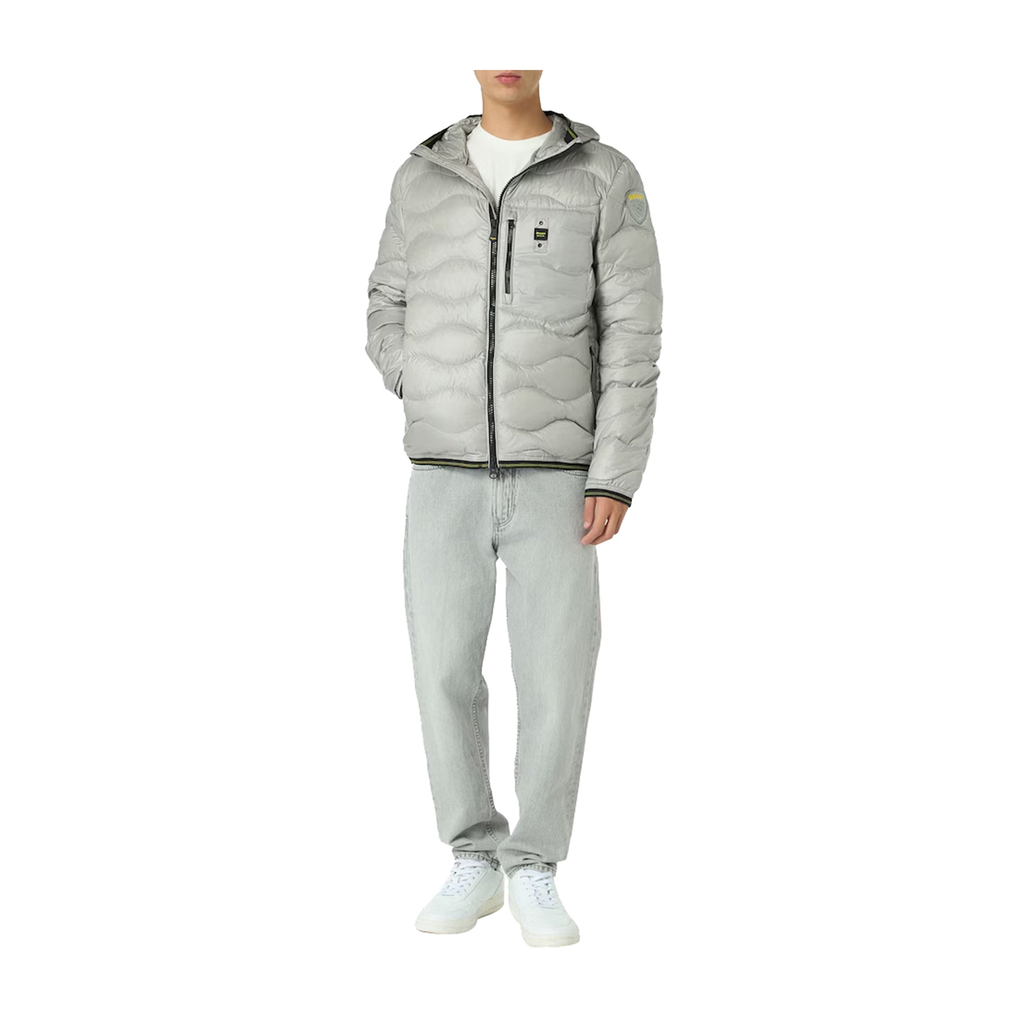 Blauer Piumino Wave Uomo Impermeabile Grigio