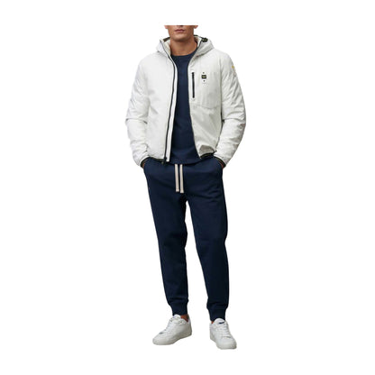 Blauer Piumino Uomo neoprene con taschino Derry Bianco