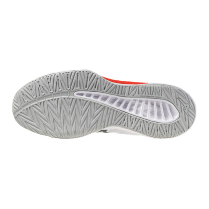 Scarpa Unisex da pallavolo  LIGHTNING SELECT MID Bianca con dettagli neri e rossi - suola