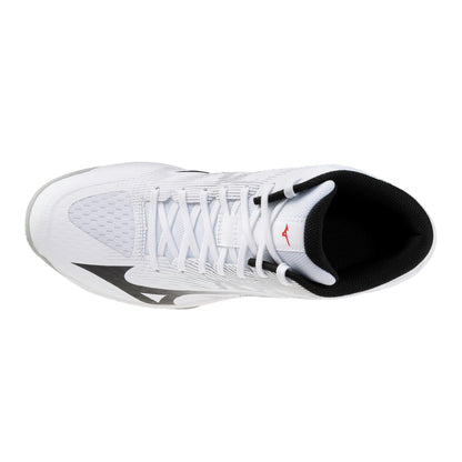 Scarpa Unisex da pallavolo  LIGHTNING SELECT MID Bianca con dettagli neri e rossi