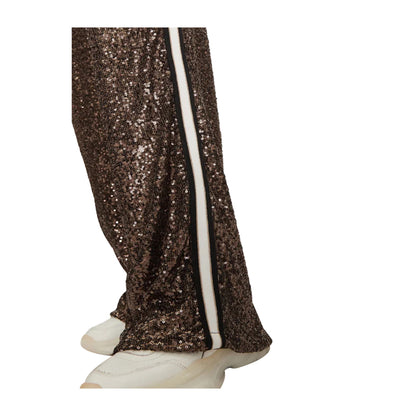 Guess Pantalone Donna Straight Paillettes Bronzo