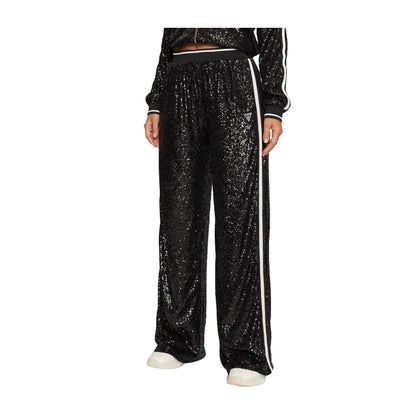 Guess Pantalone Donna Straight Paillettes Nero