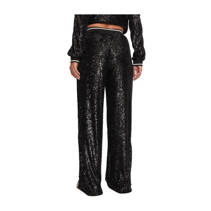 Guess Pantalone Donna Straight Paillettes Nero