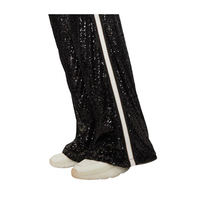 Guess Pantalone Donna Straight Paillettes Nero